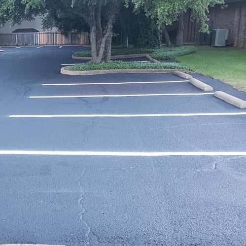 A Picture of an Empty Parking Lot.