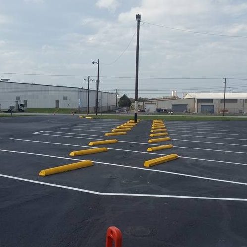 A Picture of an Empty Parking Lot.